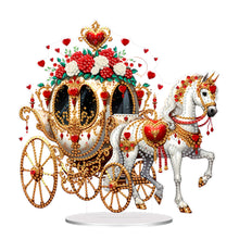Load image into Gallery viewer, Acrylic Special Shape Flower Carriage Diamond Painting Desktop Ornaments
