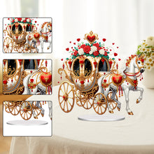 Load image into Gallery viewer, Acrylic Special Shape Flower Carriage Diamond Painting Desktop Ornaments
