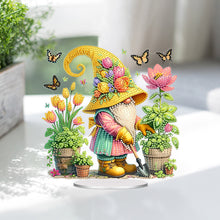 Load image into Gallery viewer, Acrylic Special Shape Garden Gnome Diamond Painting Desktop Ornaments for Home
