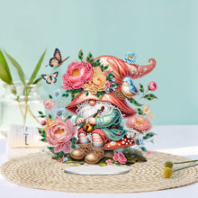Load image into Gallery viewer, Acrylic Special Shape Spring Gnome Diamond Painting Desktop Ornaments for Home
