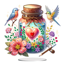 Load image into Gallery viewer, Acrylic Special Shaped Flower Bird Wish Bottle Desktop Diamond Art Kits for Home
