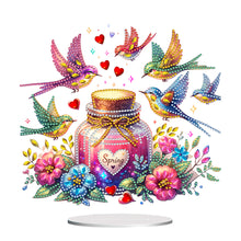 Load image into Gallery viewer, Acrylic Special Shaped Flower Bird Wish Bottle Desktop Diamond Art Kits for Home
