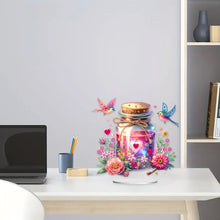 Load image into Gallery viewer, Acrylic Special Shaped Flower Bird Wish Bottle Desktop Diamond Art Kits for Home
