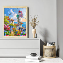 Load image into Gallery viewer, Diamond Painting - Full Round - Seaside lighthouse scenery (50*65CM)
