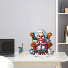 Load image into Gallery viewer, Acrylic Special Shaped Grandma Leisure Time Diamond Painting Desktop Decorations
