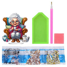 Load image into Gallery viewer, Acrylic Special Shaped Grandma Leisure Time Diamond Painting Desktop Decorations
