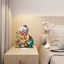 Load image into Gallery viewer, Acrylic Special Shaped Grandma Leisure Time Diamond Painting Desktop Decorations

