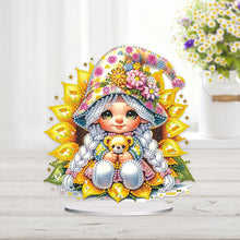 Load image into Gallery viewer, Flower Girl Diamond Painting Tabletop Ornaments Kit 5D DIY Diamond Art Decors
