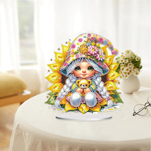 Load image into Gallery viewer, Flower Girl Diamond Painting Tabletop Ornaments Kit 5D DIY Diamond Art Decors
