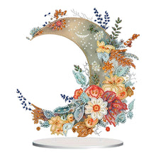 Load image into Gallery viewer, Moon Wreath Desktop Diamond Art Kits Diamond Painting Desktop Ornaments
