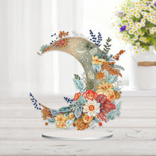 Load image into Gallery viewer, Moon Wreath Desktop Diamond Art Kits Diamond Painting Desktop Ornaments
