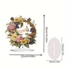 Load image into Gallery viewer, Bird Wreath Desktop Diamond Art Kits Diamond Painting Desktop Ornaments
