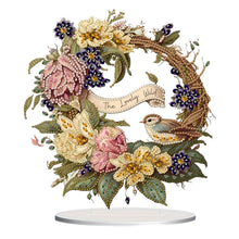 Load image into Gallery viewer, Bird Wreath Desktop Diamond Art Kits Diamond Painting Desktop Ornaments
