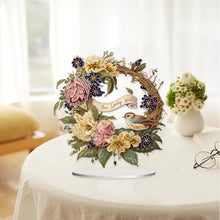 Load image into Gallery viewer, Bird Wreath Desktop Diamond Art Kits Diamond Painting Desktop Ornaments
