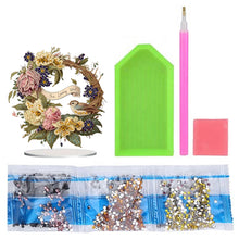 Load image into Gallery viewer, Bird Wreath Desktop Diamond Art Kits Diamond Painting Desktop Ornaments
