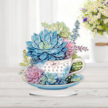 Load image into Gallery viewer, Teacup Succulent Desktop Diamond Art Kits Diamond Painting Desktop Decors
