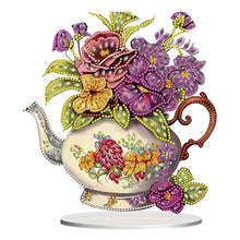 Load image into Gallery viewer, Teapot Bouquet Desktop Diamond Art Kits Diamond Painting Desktop Decors
