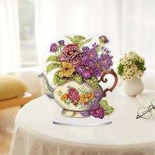 Load image into Gallery viewer, Teapot Bouquet Desktop Diamond Art Kits Diamond Painting Desktop Decors
