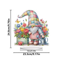 Load image into Gallery viewer, Acrylic Special Shape Gardening Gnome Diamond Painting Desktop Ornaments
