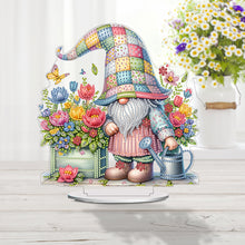 Load image into Gallery viewer, Acrylic Special Shape Gardening Gnome Diamond Painting Desktop Ornaments
