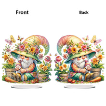 Load image into Gallery viewer, Acrylic Special Shape Gardening Gnome Diamond Painting Desktop Ornaments
