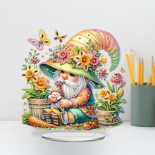 Load image into Gallery viewer, Acrylic Special Shape Gardening Gnome Diamond Painting Desktop Ornaments
