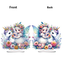 Load image into Gallery viewer, Acrylic Special Shape White Horse Elf Diamond Painting Desktop Ornaments
