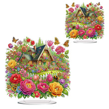Load image into Gallery viewer, Acrylic Special Shape Flower House Diamond Painting Desktop Ornaments for Home
