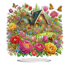 Load image into Gallery viewer, Acrylic Special Shape Flower House Diamond Painting Desktop Ornaments for Home
