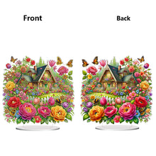 Load image into Gallery viewer, Acrylic Special Shape Flower House Diamond Painting Desktop Ornaments for Home
