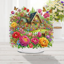 Load image into Gallery viewer, Acrylic Special Shape Flower House Diamond Painting Desktop Ornaments for Home
