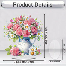 Load image into Gallery viewer, Acrylic Special Shaped Rose Bouquet DIY Table Top Diamond Painting Ornament Kits
