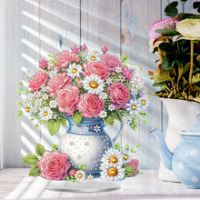Load image into Gallery viewer, Acrylic Special Shaped Rose Bouquet DIY Table Top Diamond Painting Ornament Kits
