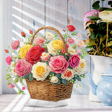 Load image into Gallery viewer, Acrylic Special Shaped Rose Basket DIY Table Top Diamond Painting Ornament Kits
