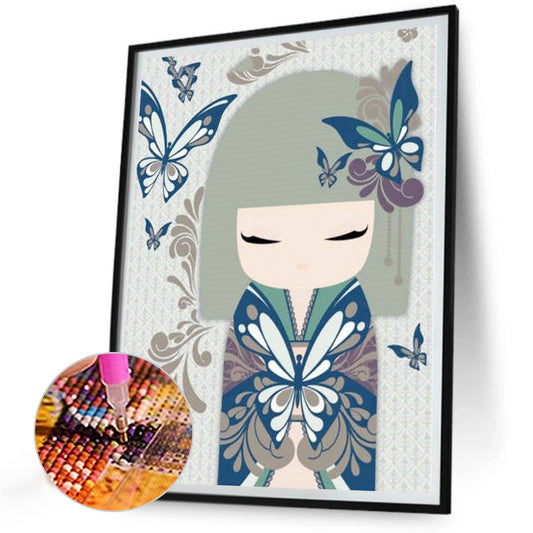 Diamond Painting - Full Round - Japanese Doll (30*40CM)