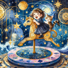 Load image into Gallery viewer, AB Diamond Painting - Full Round - Starry sky playground child (30*30CM)
