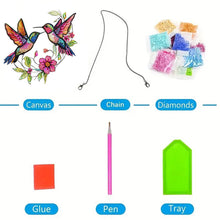 Load image into Gallery viewer, Acrylic Special Shaped Birds Flowers Hanging Diamond Art Kits Bedroom Decoration
