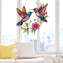 Load image into Gallery viewer, Acrylic Special Shaped Birds Flowers Hanging Diamond Art Kits Bedroom Decoration
