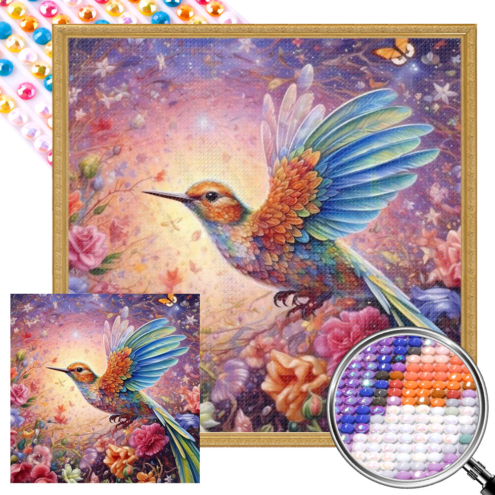AB Diamond Painting - Full Round - Hummingbird (30*30CM)