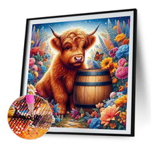 Load image into Gallery viewer, AB Diamond Painting - Full Round - Highland cattle (30*30CM)

