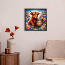 Load image into Gallery viewer, AB Diamond Painting - Full Round - Highland cattle (30*30CM)
