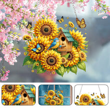 Load image into Gallery viewer, Acrylic Special Shape Sunflower Diamond Painting Hanging Pendant for Wall
