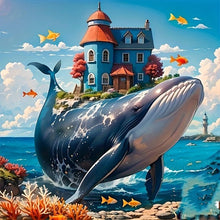 Load image into Gallery viewer, AB Diamond Painting - Full Round - House on whale (40*40CM)
