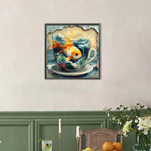 Load image into Gallery viewer, AB Diamond Painting - Full Round - Goldfish in cup (40*40CM)
