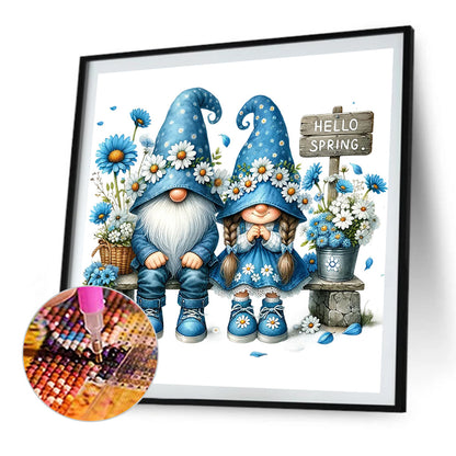 AB Diamond Painting - Full Round - Gnome spring (30*30CM)