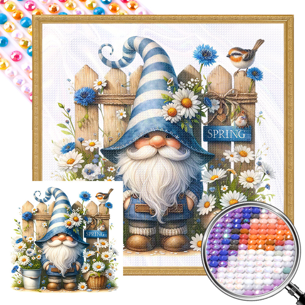 AB Diamond Painting - Full Round - Gnome spring (30*30CM)