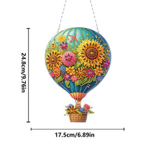 Load image into Gallery viewer, Flower Hot Air Balloon Diamond Art Pendant 5D DIY Diamond Painting Dots Pendant
