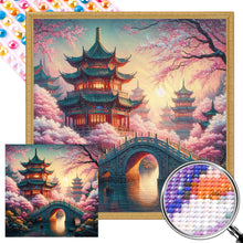 Load image into Gallery viewer, AB Diamond Painting - Full Round - Small bridge and pavilion (40*40CM)
