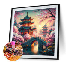 Load image into Gallery viewer, AB Diamond Painting - Full Round - Small bridge and pavilion (40*40CM)
