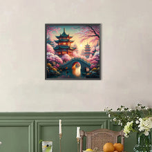 Load image into Gallery viewer, AB Diamond Painting - Full Round - Small bridge and pavilion (40*40CM)
